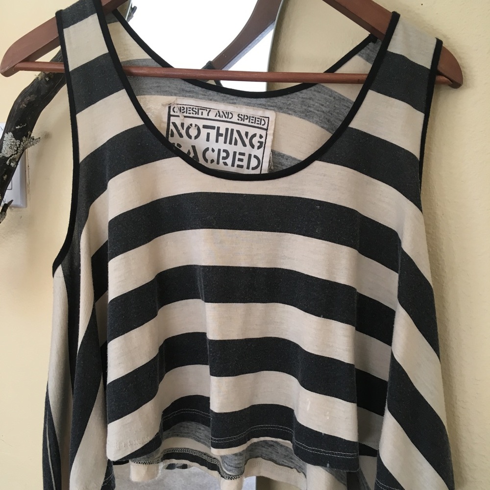 Nothing Sacred crop, striped, cutie, tank!
